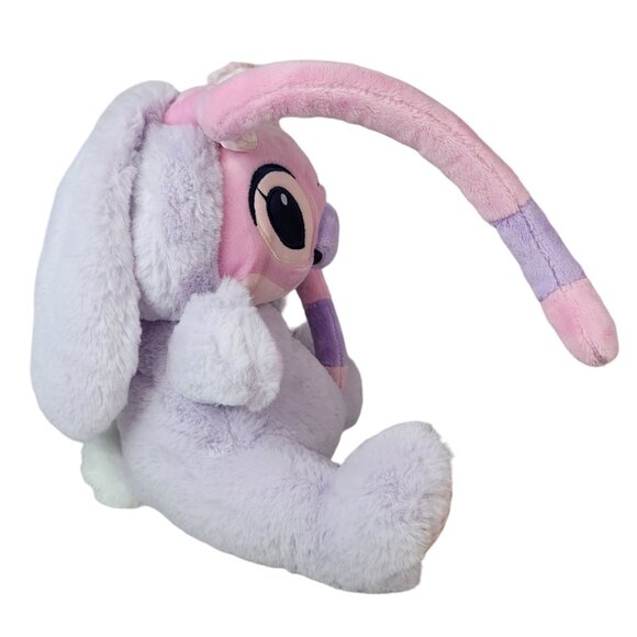 Disney Angel Plush Toy Purple Pink 12" Stitch Girlfriend Stuffed Gingham Bow NWT - Picture 5 of 11